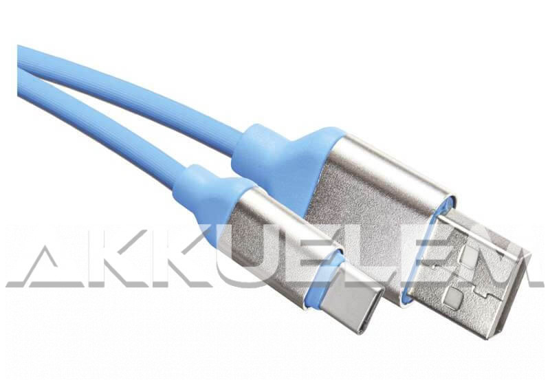 USB C - USB kábel, 1 m, kék színű SM7025B