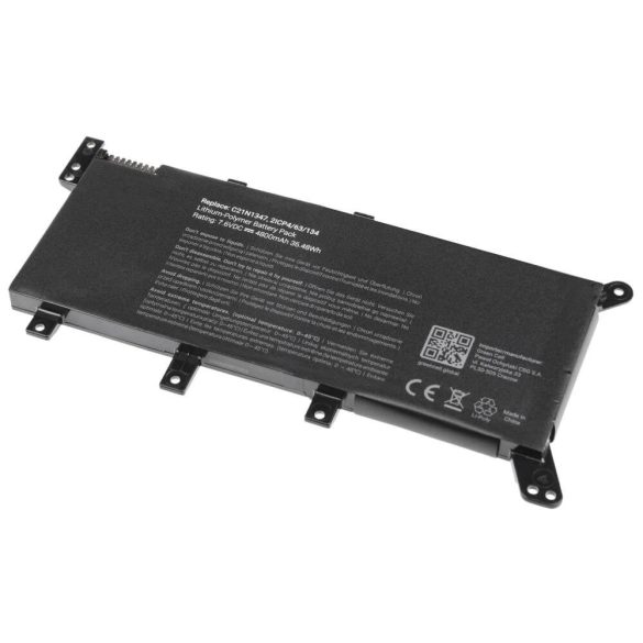Asus X555 C21N1347 7,5V 4700mAh utángyártott laptop akkumulátor
