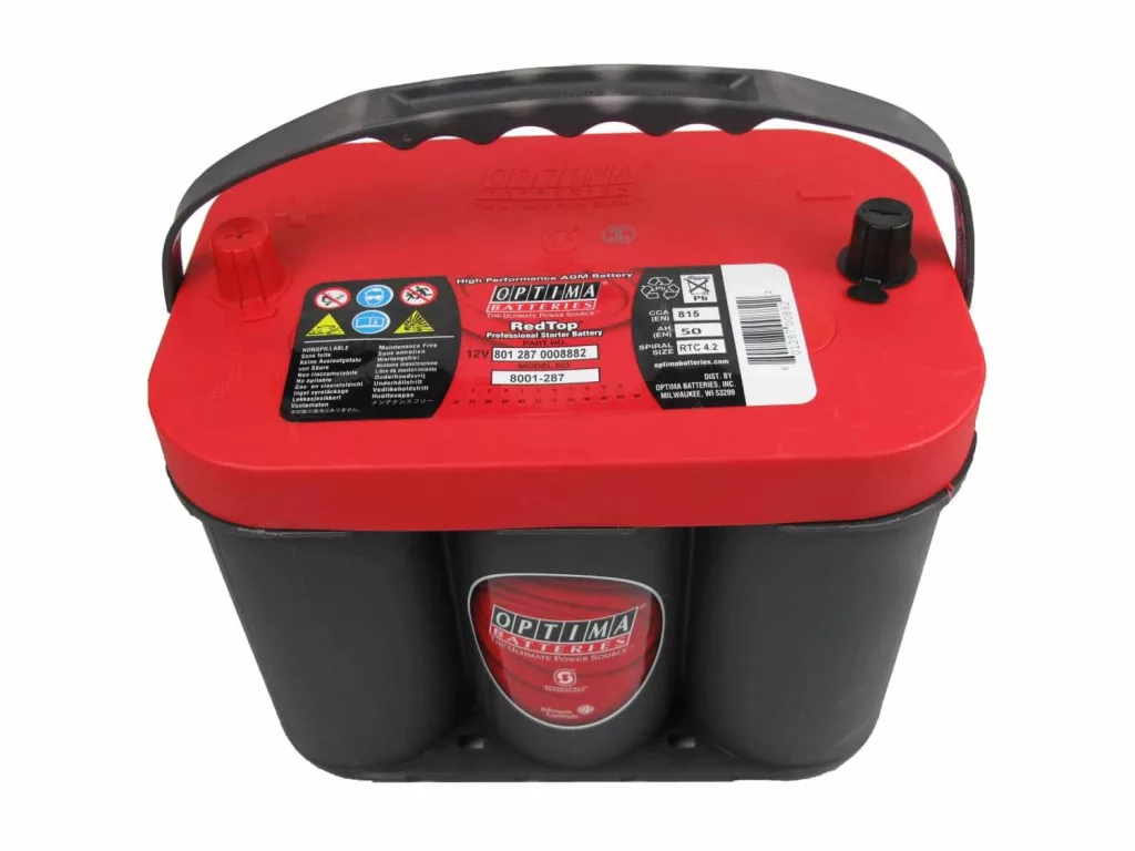   Optima Red 12V 50Ah 815A autó akkumulátor - közép *C - 4,2