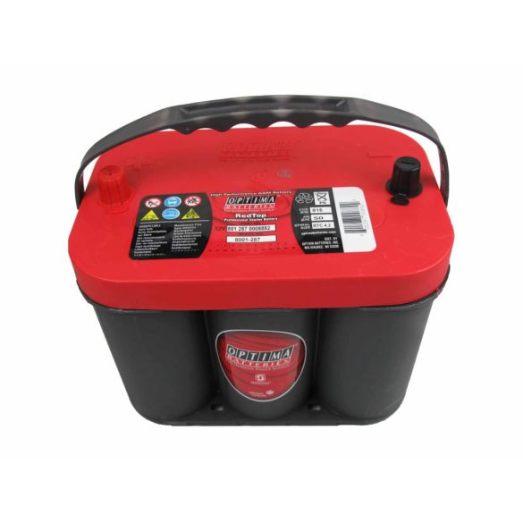 Optima Red 12V 50Ah 815A autó akkumulátor - közép *C - 4,2