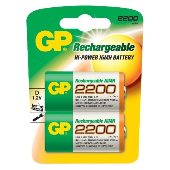 GP 2200mAh D akkumulátor