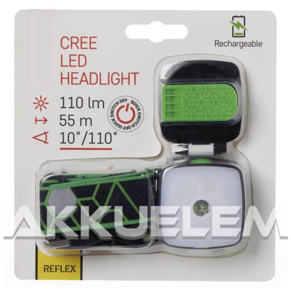 Fejlámpa 3W Cree + 4xSMD LED-ek, 850mAh tölthető P3535