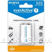 everActive 9V 320mAh Ni-MH akkumulátor 6F22