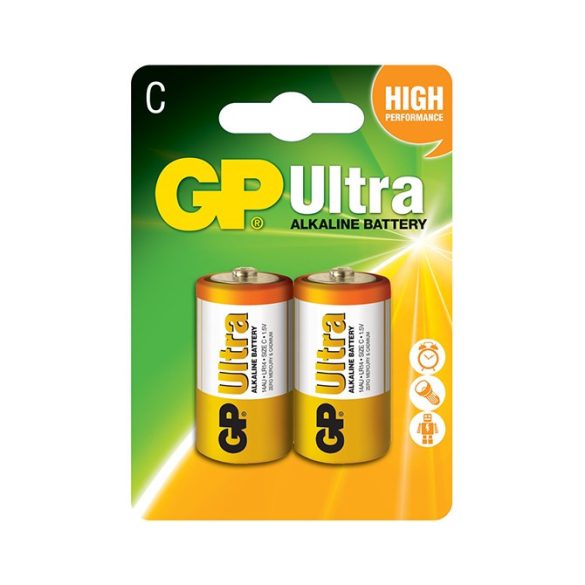 GP Ultra Alkaline LR14 C tartós elem 2db/bliszter (árdb)