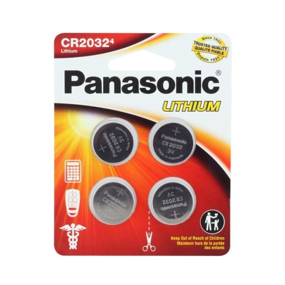 Panasonic CR 2032 4db-os líthium gombelem szett