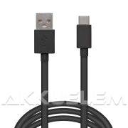 USB-C microUSB kábel 2m, fekete