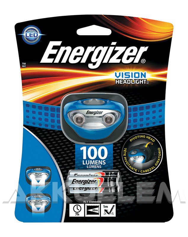 Energizer 100lm fejlámpa KÉK hatósugár: 30 méter