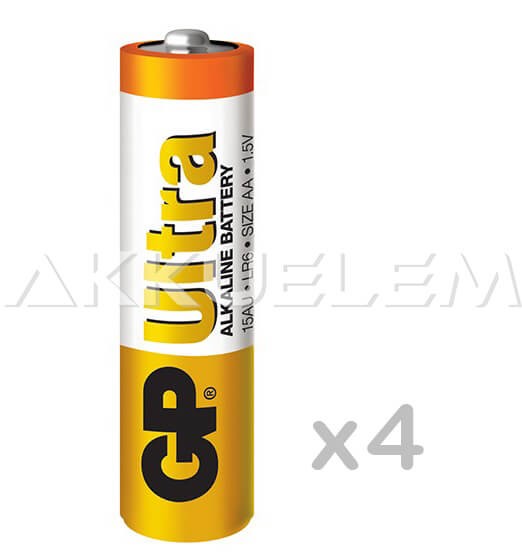 GP Ultra Alkaline LR6 15AU AA tartós elem 4db/bliszter (ár/db)