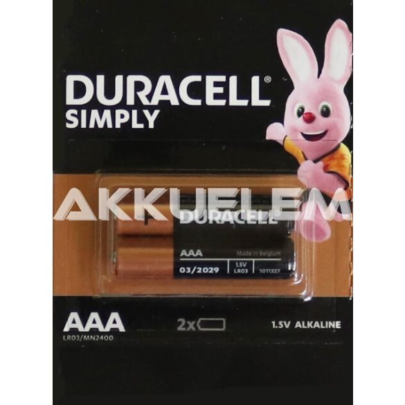 Duracell Basic MN2400 LR03 AAA tartós elem 2db/bliszt. ár/db