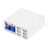 USB adapter 6 csatornás LCD kijelzővel 30W modell 899 5V 2,4A Charging Experts
