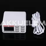 USB adapter 6 csatornás LCD kijelzővel 30W modell 899 5V 2,4A Charging Experts