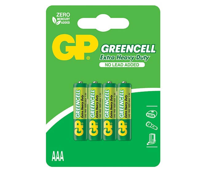   GP Greencell R03 AAA féltartós elem 24G 4 db/bliszter (ár/db)