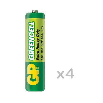   GP Greencell R03 AAA féltartós elem 24G 4 db/bliszter (ár/db)