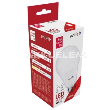 Avide Globe E27 A60 8W 640lm 3000K LED-izzó 3év gar.