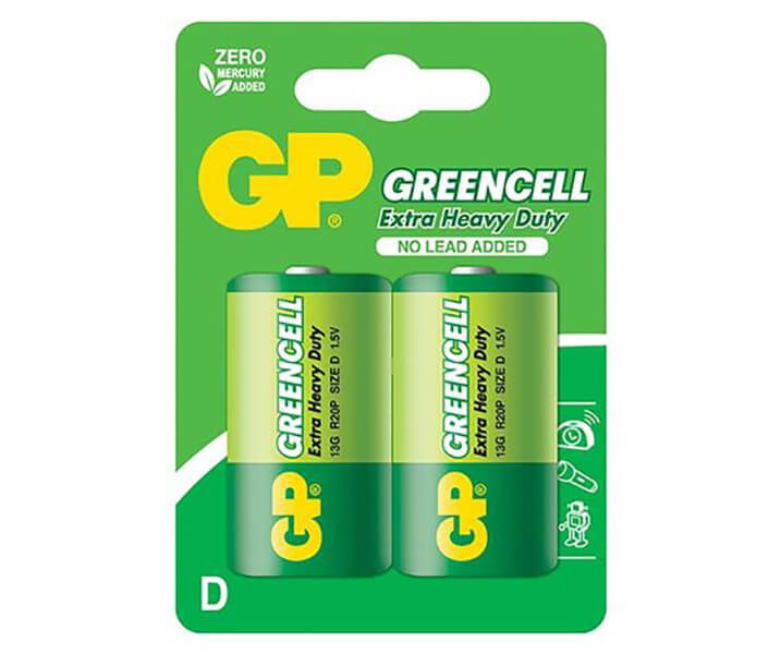 GP Greencell D féltartós elem 13G R20 2db/bliszt. ár/db