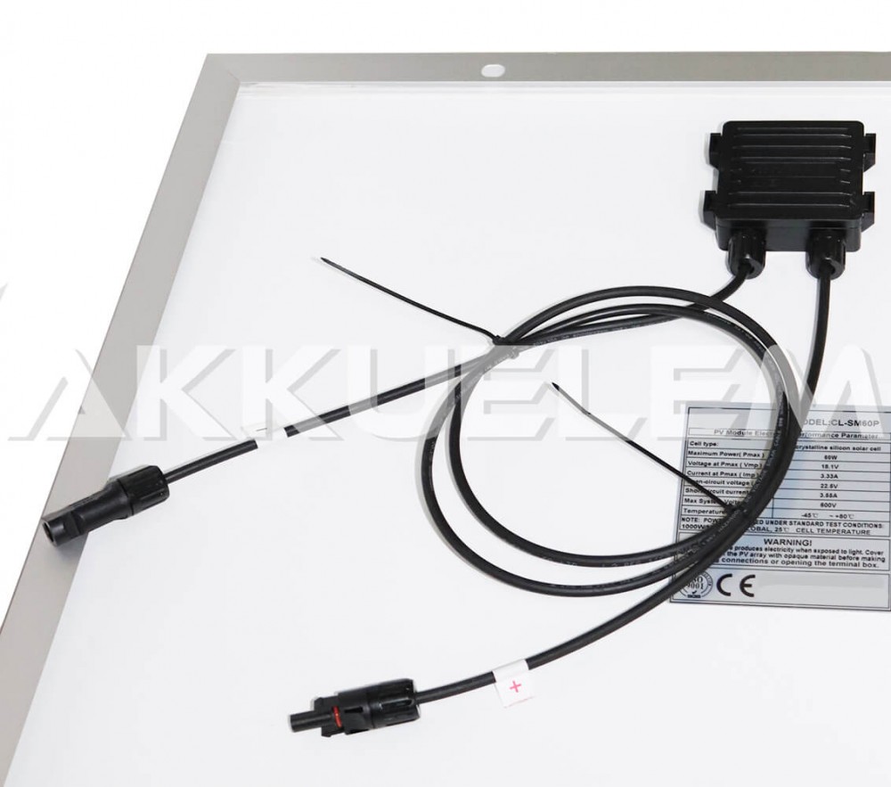 Napelem panel 60W 670x650x30mm