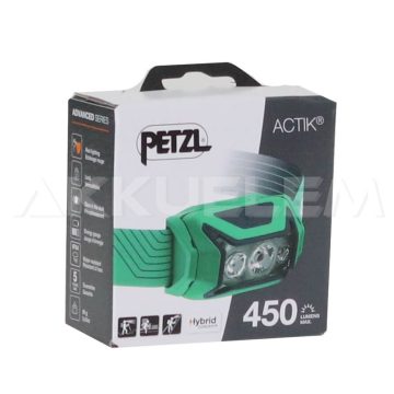 Petzl ACTIK 450lm fejlámpa fehér-zöld dizájn