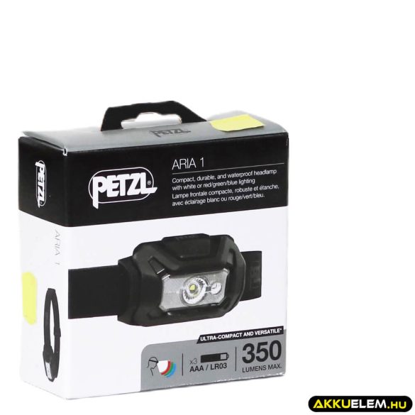 PETZL ARIA 1 FEKETE fejlámpa RGB E069BA00 350lum 3*LR03