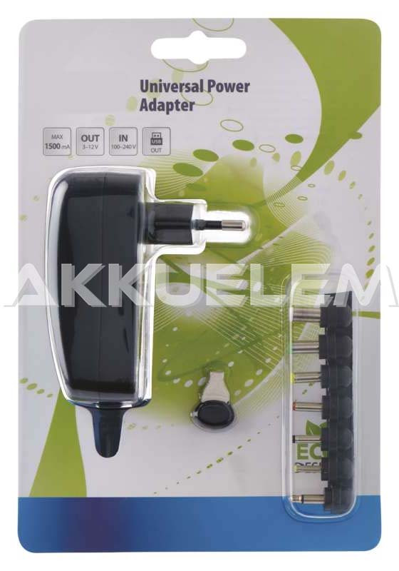 Adapter N3112 1500mA 5V2A 3-12V 100-240V 7 csat + USB