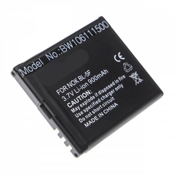   Nokia BL-5F BL-6F utángyártott mobiltelefon akkumulátor 3,7V 900mAh