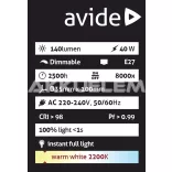 Avide Special Dekor Edison E14 C35 40W nosztalgia Wolfram izzó