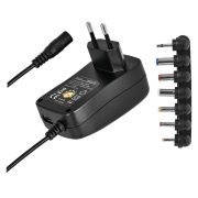   Univerzális töltő-adapter 2,25A 3-12V 7 csatlakozóval + USB N3113