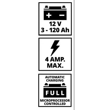 Einhell 4A 12V autó akkumulátor töltő CE-BC 4M