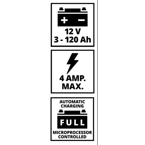 Einhell 4A 12V autó akkumulátor töltő CE-BC 4M