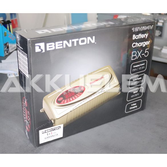 BENTON BX-5 12V/24V akkumulátortöltő 25A/12,5A