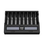   XTAR VC8 Li-ion/Ni-MH QC-USB-s akkumulátor töltő-tesztelő