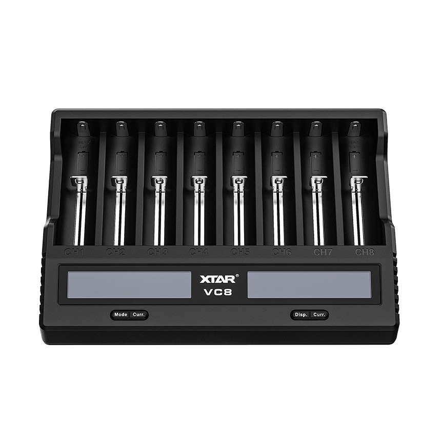   XTAR VC8 Li-ion/Ni-MH QC-USB-s akkumulátor töltő-tesztelő