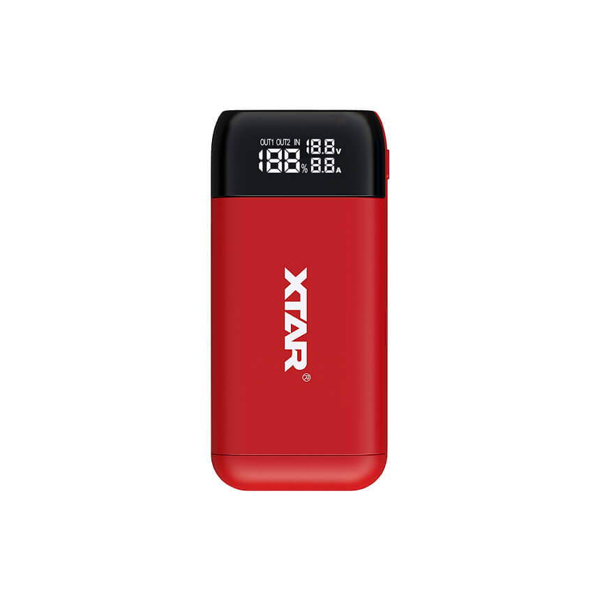 XTAR PB2S Li ion akkutöltő powerbank 18650 PIROS Akku Elem XTAR VC2S Akkumulátor Töltő 7 490 Ft db 18650 Akku.hu