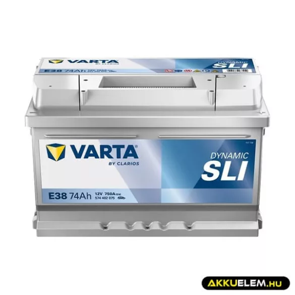74Ah Varta Dynamic 12V 750A autó akkumulátor E38 JOBB+   (574 402 075)