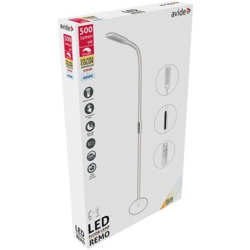 Avide REMO LED állólámpa 9W 500lm távir. FEHÉR