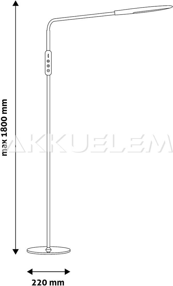 Avide REMO LED állólámpa 9W 500lm távir. FEHÉR