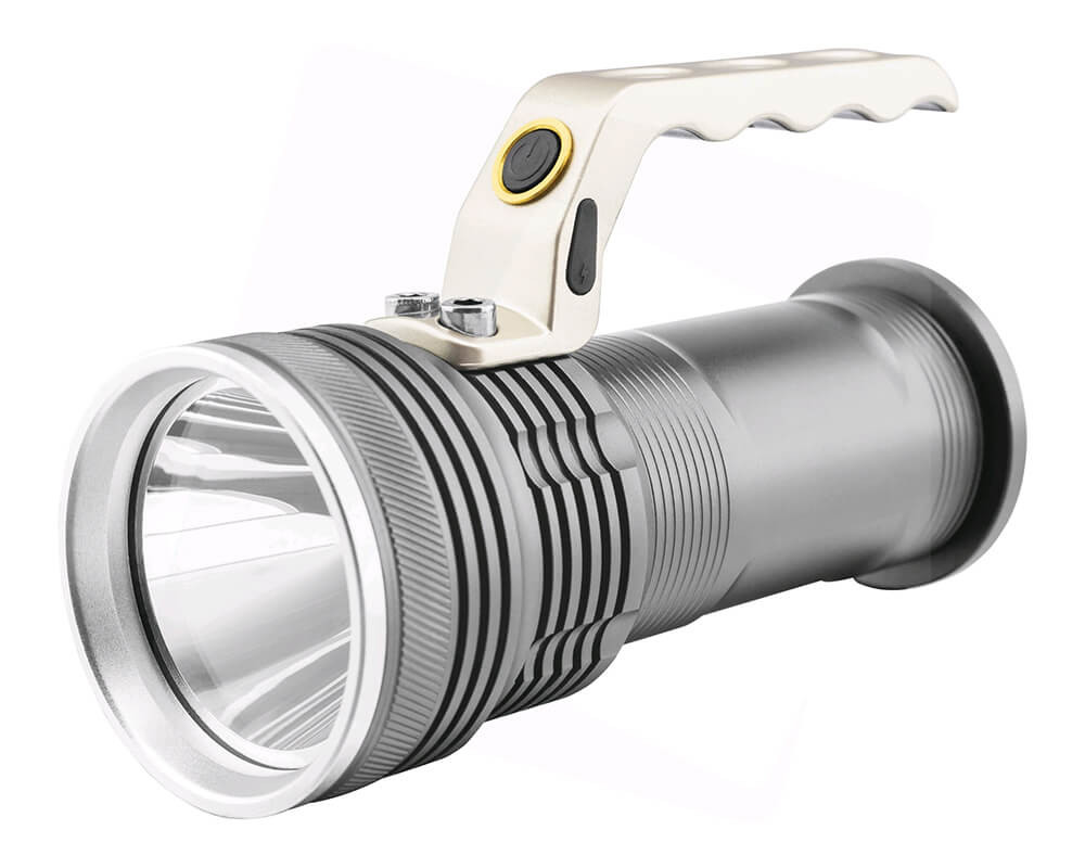Kézi lámpa 5W 400lm + 2x18650 Li-ion + Fali töltő szett