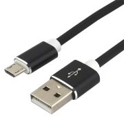   everActive USBA 2.0-micro USB 1,5m kábel 2,4A fekete 480Mbps-ig szilikon gyors