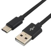   everActive USB-USB-C Type-C kábel 3A 1,2m fekete 480Mbps-ig szilikon gyors