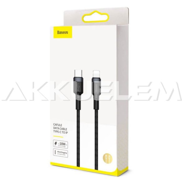 iPhnone USB-C kábel 2A, 1m, vászon borít. Baseus