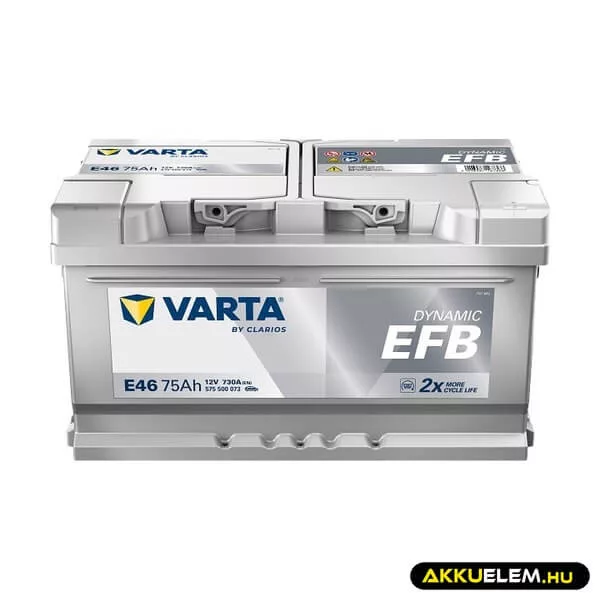 VARTA 12V EFB 75Ah 730A E46 akku 575500 START-STOP