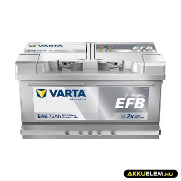 VARTA 12V EFB 75Ah 730A E46 akku 575500 START-STOP
