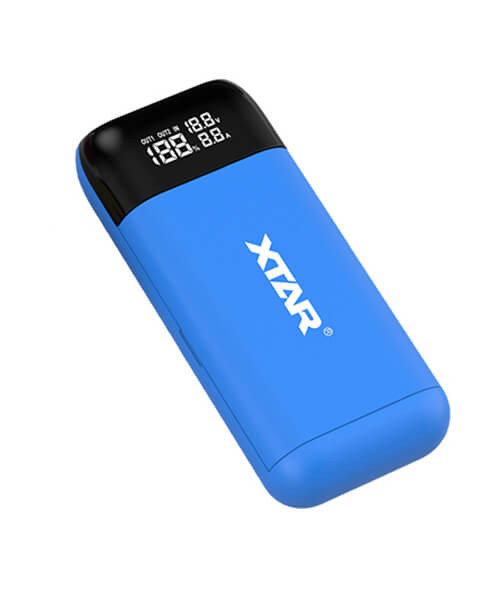 XTAR PB2S Li-ion akkutöltő powerbank 18650 KÉK