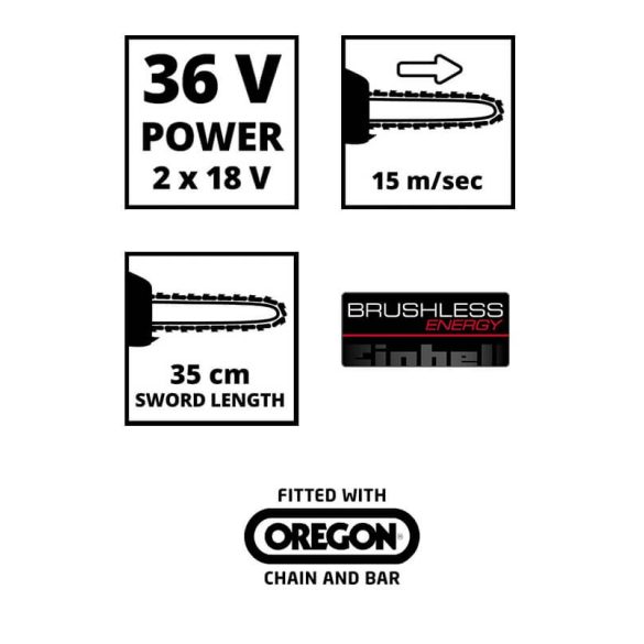 EINHELL GE-LC 36/35 LI akkumulátoros láncfűrész PXC SOLO