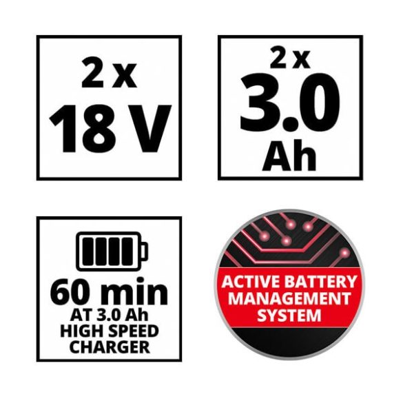 Einhell Power X-Change Starter Kit szerszámgép akkuk + töltő 18V 2x3Ah