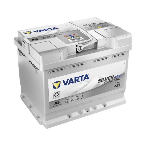 VARTA 12V AGM 60Ah 680A A8 Silver Dynamic autó akkumulátor 560901 START-STOP