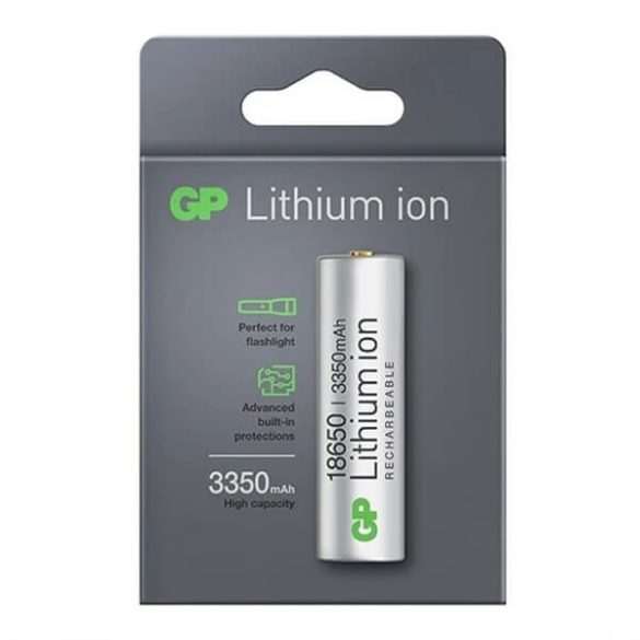 GP 18650 li-ion akkumulátor védelemmel 3350mAh 5A