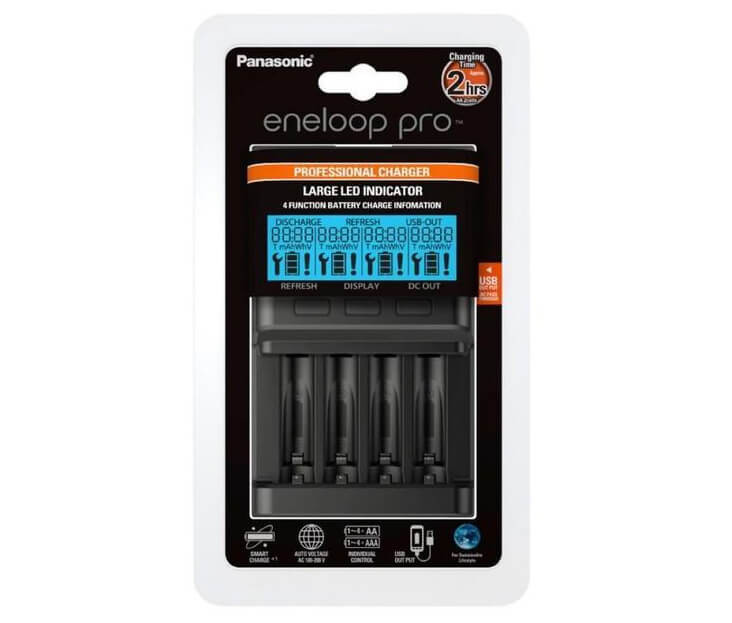 Eneloop Pro BQ-CC65E NiMH akkutöltő