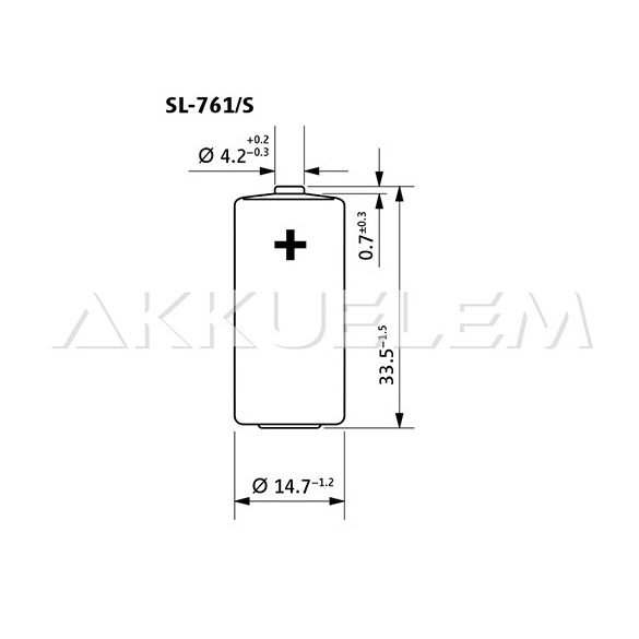 Tadiran ER14335 lítium elem SL-761/S 2/3AA