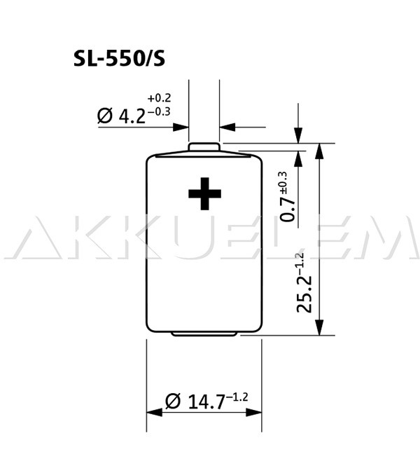 Tadiran ER14250 lítium elem SL-550/S 1/2AA