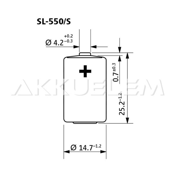 Tadiran ER14250 lítium elem SL-550/S 1/2AA